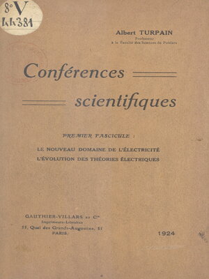 cover image of Conférences scientifiques (1)